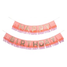 meri meri pink happy birthday fringe garland | Kinderfeestwinkel | Speelgoedwinkel | Feestwinkel | Kinderwinkel | Amsterdam