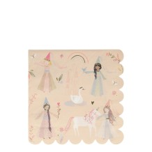 meri meri magical princess napkins, large