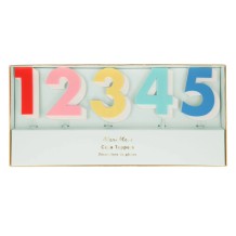 meri meri rainbow number acrylic toppers (10 st)