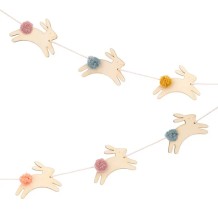 meri meri wooden bunny mini garland