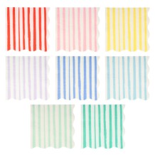 meri meri mixed stripe napkins - large