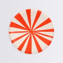 meri meri red stripe dinner plates, large | Kinderfeestwinkel | Speelgoedwinkel | Feestwinkel | Kinderwinkel | Amsterdam