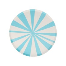 meri meri blue stripe plates - small