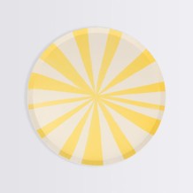 meri meri yellow stripe plates - small