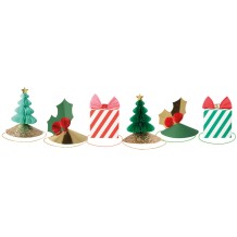 meri meri mixed christmas party hats