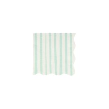 meri meri mint stripe napkins - small