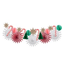 meri meri christmas honeycomb garland