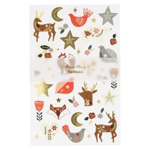 meri meri folk woodland tattoo sheet