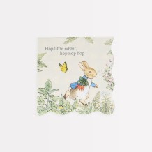 meri meri peter rabbit in the garden napkins, small