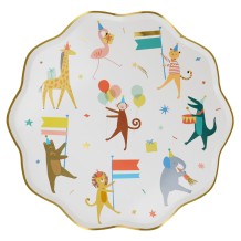 meri meri animal parade dinner plates