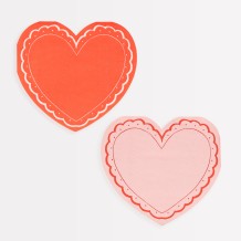 meri meri lacy heart napkins, small