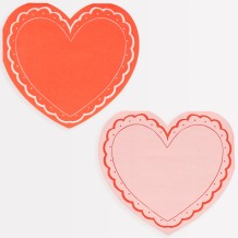 meri meri lacy heart napkins, large