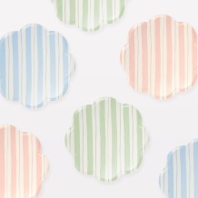 meri meri ticking stripe side plates