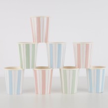 meri meri ticking stripe cups