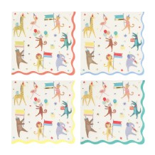 meri meri animal parade napkins, large