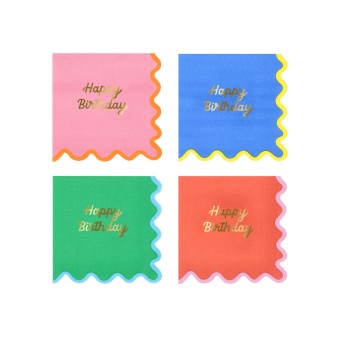 meri meri wiggle edge napkins, small