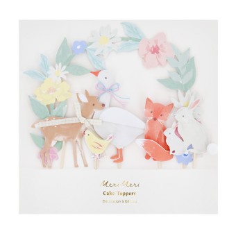 meri meri little animals cake toppers