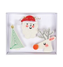 meri meri christmas broches (3 st)