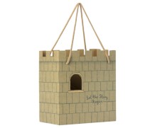 maileg paper bag, castle: let the story begin - muntgroen