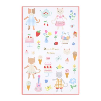 meri meri kitten club temporary tattoos