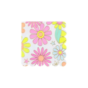 meri meri flower power napkins, small