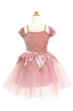 holiday ballerina dress - oudroze (5-6 jr)