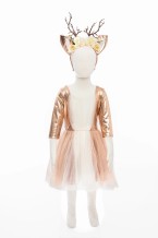 woodland deer dress with headband (5-6 jr)
