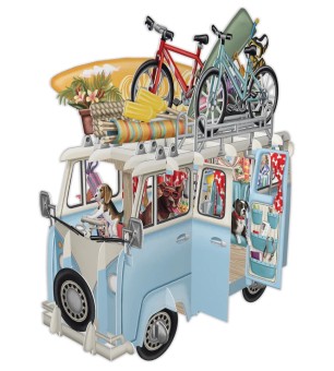 3d pop-up kaart camper van | Kinderfeestwinkel | Speelgoedwinkel | Feestwinkel | Kinderwinkel | Amsterdam