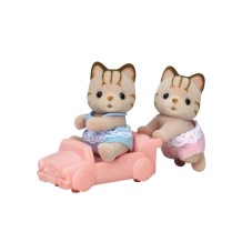 sylvanian families striped cat twins