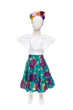 frida the artist, shirt, skirt & headband (5-6 jr)