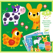 djeco knutselset klei - dieren