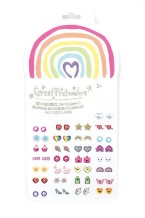 rainbow love sticker earrings (30 paar)