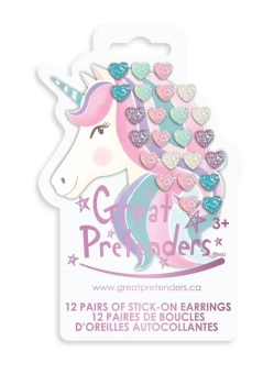 rhinestone royalty stick on earrings (12 pairs)