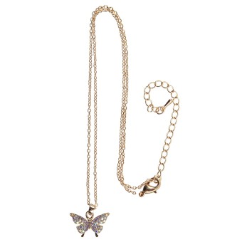boutique butterfly gem necklace
