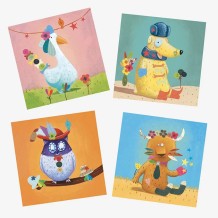 djeco cre?ren met stickers - dieren