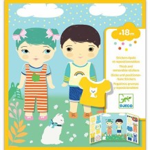 djeco herbruikbare stickers - kleding