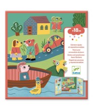 djeco herbruikbare stickers - dieren | Kinderfeestwinkel | Speelgoedwinkel | Feestwinkel | Kinderwinkel | Amsterdam