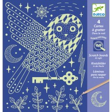 djeco kraskaarten glow in the dark - in de nacht