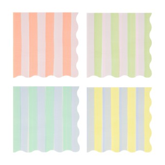 meri meri pastel stripe napkins, large | Kinderfeestwinkel | Speelgoedwinkel | Feestwinkel | Kinderwinkel | Amsterdam