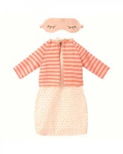 maileg best friend night dress with cardigan - rose