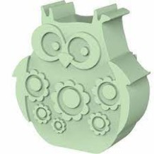 uil lichtgroen - eco broodtrommel