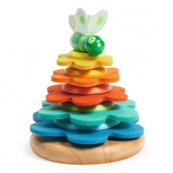 broodtrommel bloem - donkerblauw (3 compartimenten) | Kinderfeestwinkel | Speelgoedwinkel | Feestwinkel | Kinderwinkel | Amst