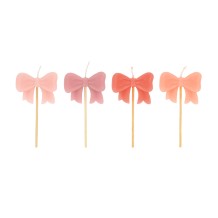meri meri pink bow candles