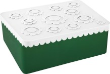broodtrommel bloem - donkergroen (3 compartimenten) | Kinderfeestwinkel | Speelgoedwinkel | Feestwinkel | Kinderwinkel | Amst