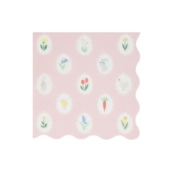 meri meri easter cameo napkins, large | Kinderfeestwinkel | Speelgoedwinkel | Feestwinkel | Kinderwinkel | Amsterdam