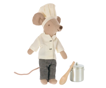 maileg chef mouse with soup pot & spoon | Kinderfeestwinkel | Speelgoedwinkel | Feestwinkel | Kinderwinkel | Amsterdam