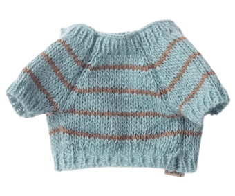 maileg puppy supply, small, knitted sweater - dusty blue | Kinderfeestwinkel | Speelgoedwinkel | Feestwinkel | Kinderwinkel |