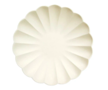 meri meri cream simply eco plates, small