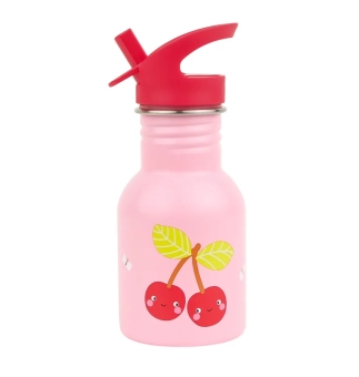 kleine rvs drinkfles - cherries | Kinderfeestwinkel | Speelgoedwinkel | Feestwinkel | Kinderwinkel | Amsterdam