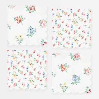 meri meri ditsy posy scalloped small napkins | Kinderfeestwinkel | Speelgoedwinkel | Feestwinkel | Kinderwinkel | Amsterdam
